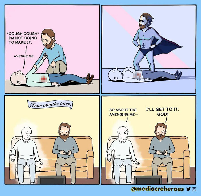 “The Mediocre Superheroes”: Artists Create Comics Showing The Other Side Of The Life Of A Superhero (42 New Pics)