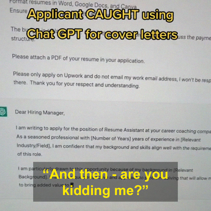 "How Do They Have Every Single Thing I Want": Employer Catches Job Applicant Using ChatGPT To Write A Cover Letter