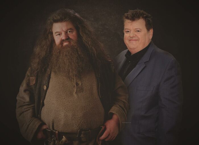 Robbie Coltrane y Hagrid
