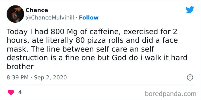 I Like To Keep My Organs On Their Toes. Is This A “Carry Around A Giant Jug Of Water With Lines Drawn On It For Every Hour Of The Day To Make Sure I’m Staying Hydrated” Day Or Is It A “17 Coffees Before Lunch” Day? We Shall See ❤️ Twitter/ Alecrl