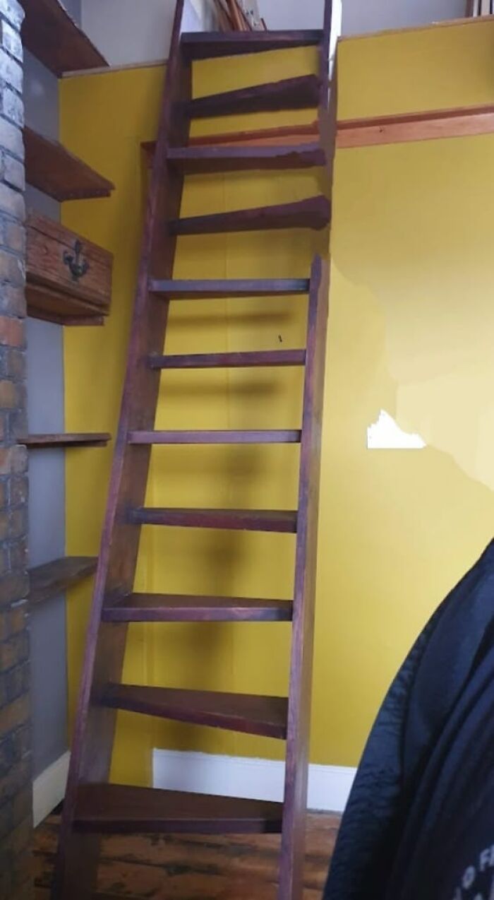 A Staircase Into A Loft Conversion We Saw In A House We Viewed Recently. I Went Up And Down This While I Was Super Hungover 😭😂