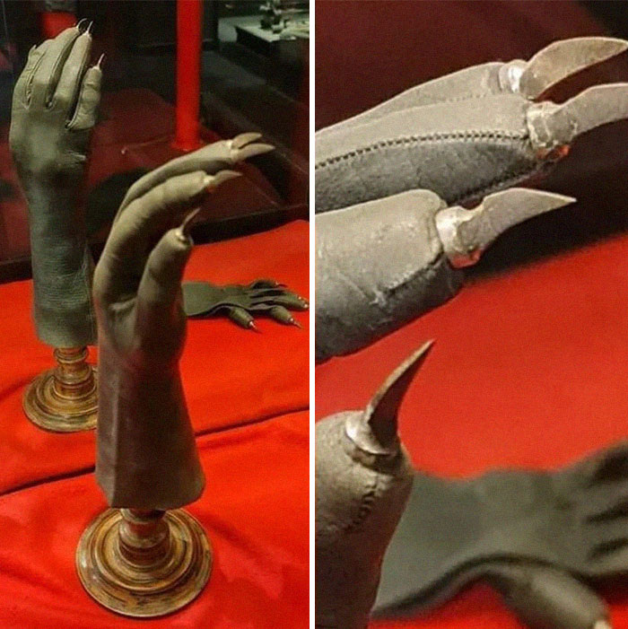 Guante de mujer de 1850 en Londres, usado para defensa personal