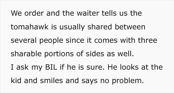 Sister's Family Tries Shaming Man For Not Paying $190 For Their Son's Steak, Despite The Man Warning The Boy Not To Order It Sister's Family Tries Shaming Man For Not Paying $190 For Their Son's Steak, Despite The Man Warning The Boy Not To Order It
