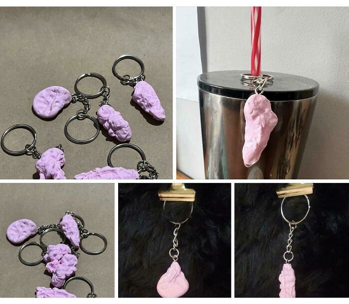 Chewed Gum Keychains