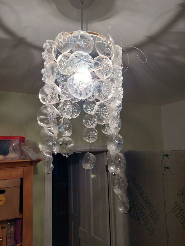 This Plastic Bottle Bottom Lampshade