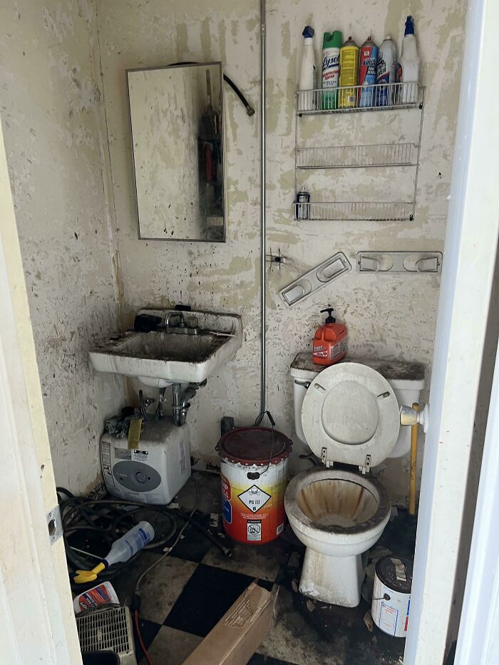 The Bathroom At My Dads Shop