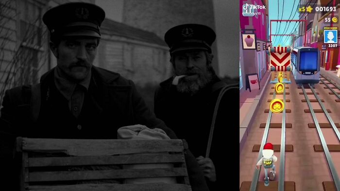 The Unique Aspect Ratio Of The Lighthouse (2019) Was Deliberately Chosen So A Subway Surfers Video Could Be Viewed Beside It And Fill The Full 16:9 Frame