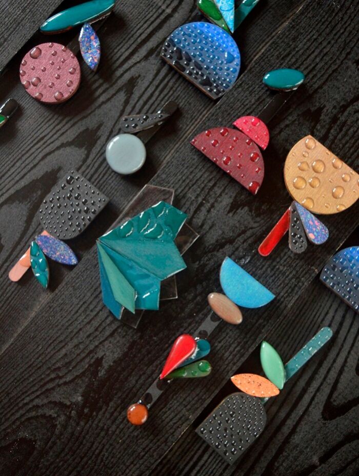 Handmade Wooden Brooches