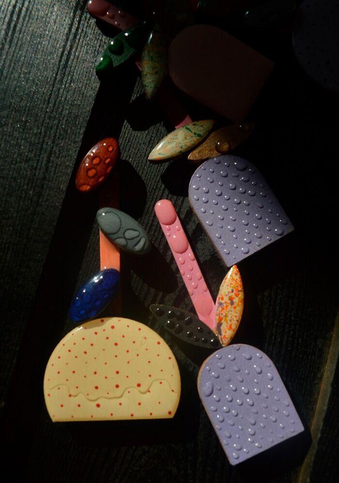 Handmade Wooden Brooches
