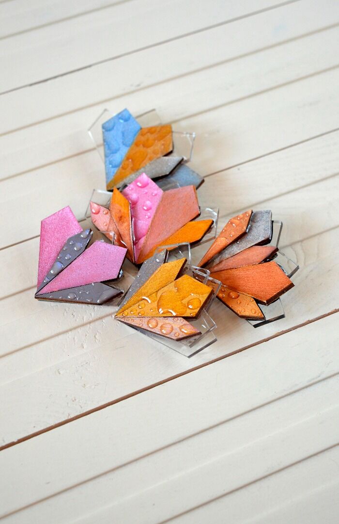 Handmade Wooden Brooches