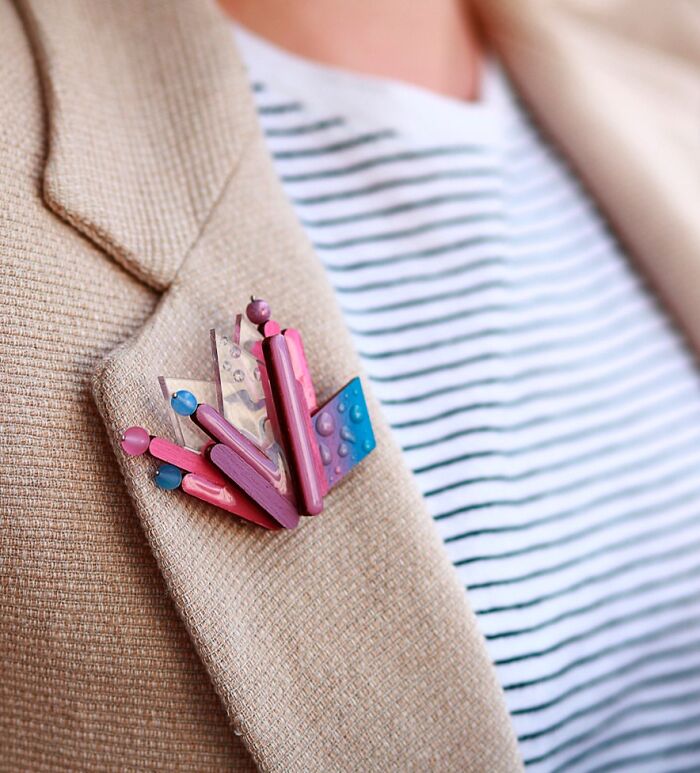 Handmade Wooden Brooches