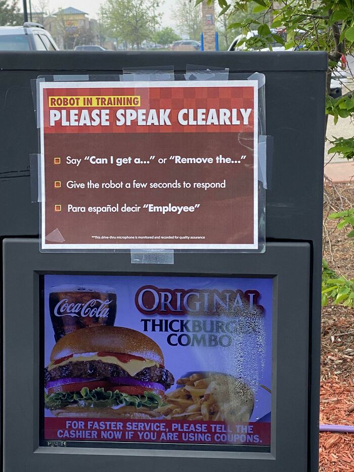 Robot In Training Sign