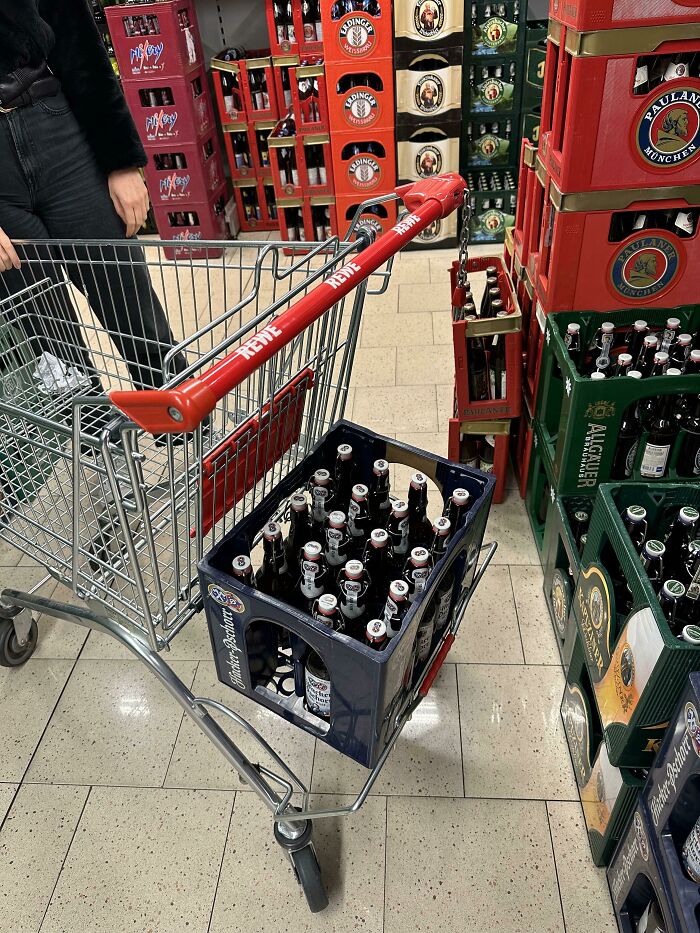 Shopping Carts In Germany Have A Special Beer Crate Holder In The Back