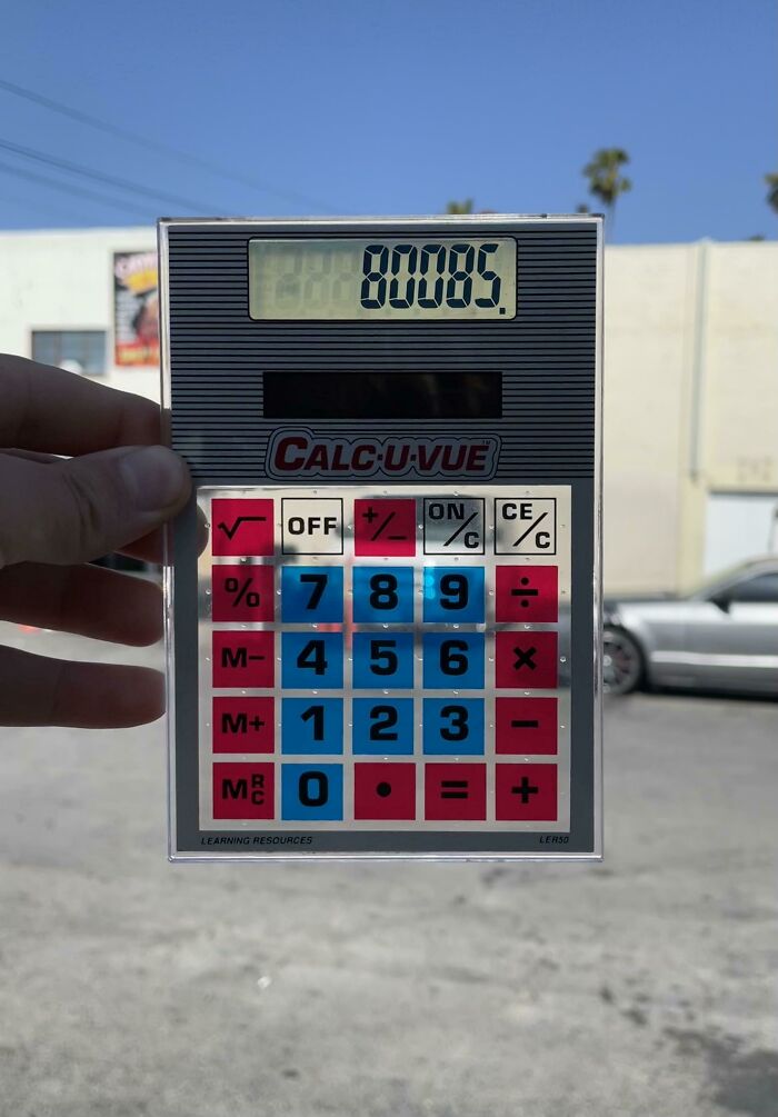 This Vintage Calculator Is Transparent So It Could Be Displayed Via Overhead Projector