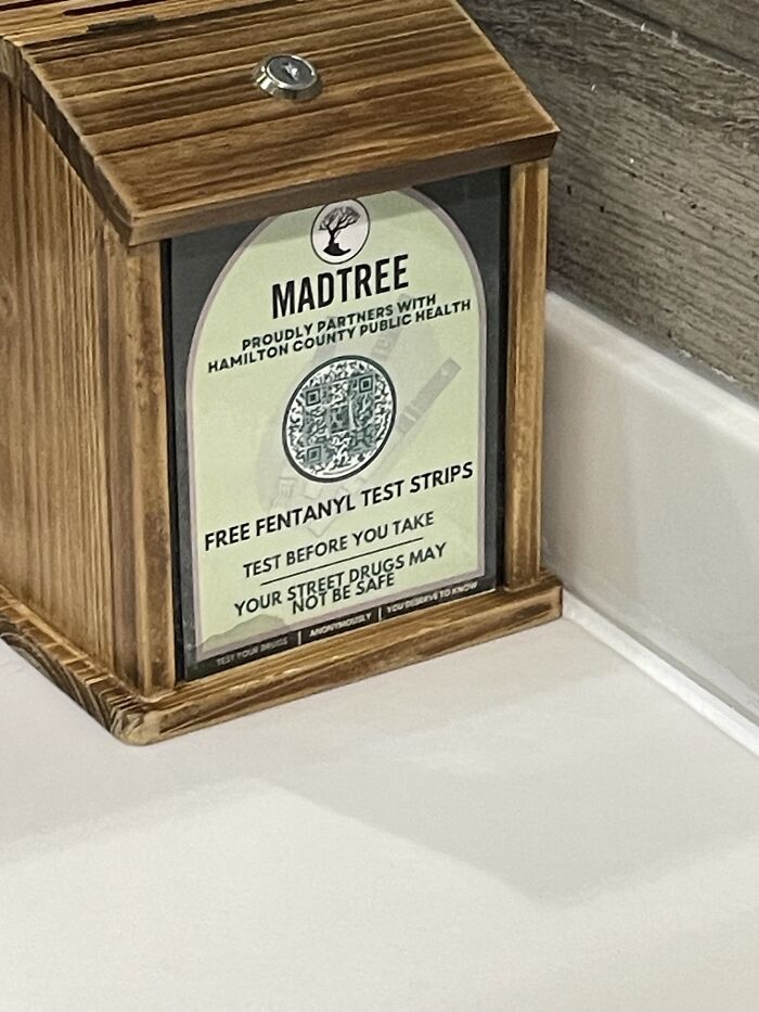 I Found This Box Of Fentanyl Test Strips In The Local Brewery’s Bathroom