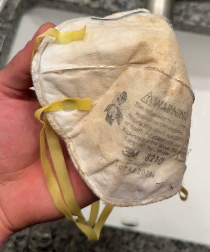 My New N95 Mask After A Couple Hours In A Mine