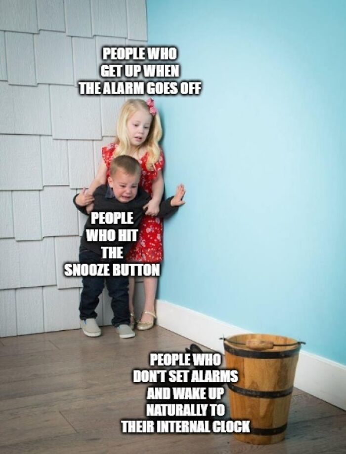 Two kids looking scared, representing types of people on Monday.