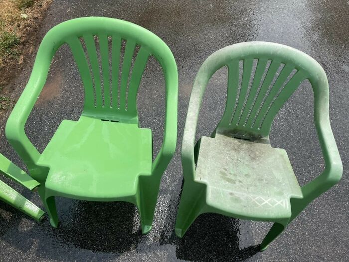 Wife Kept Telling Me The Patio Chairs Were Filthy. I Didn't Believe Her Until Today