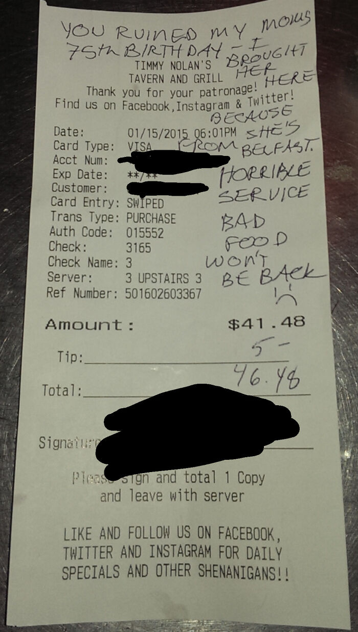 "You Ruined My Mother's Birthday"