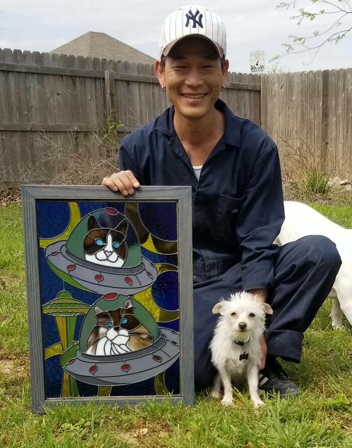 I Made Some Cats In Flying Saucers