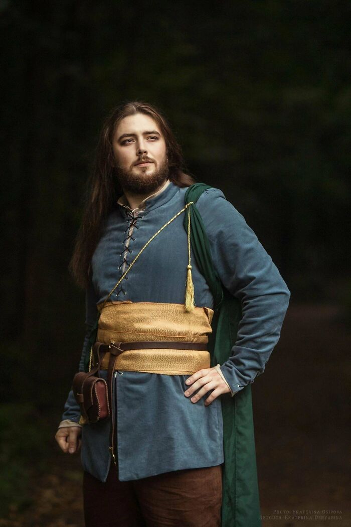 I Made This Medieval Fantasy Outfit For My BF: Shirt, Doublet, Sash And Pants