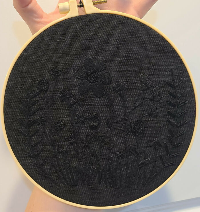 A Little Black-On-Black I Stitched Yesterday