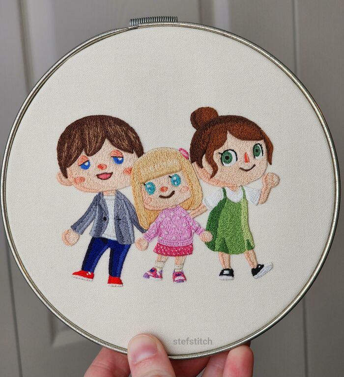 An Animal Crossing Portrait I Made Of My Family