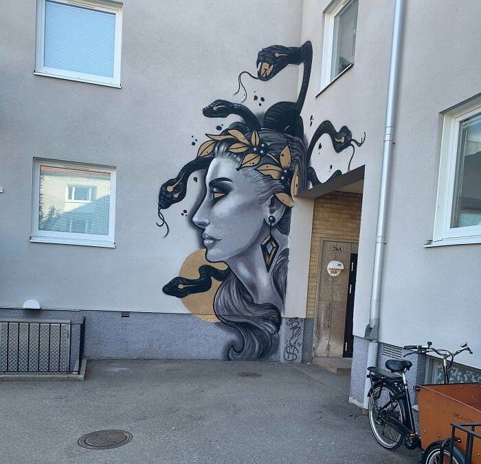 This Was Drawn On A Apartment Building Near My School