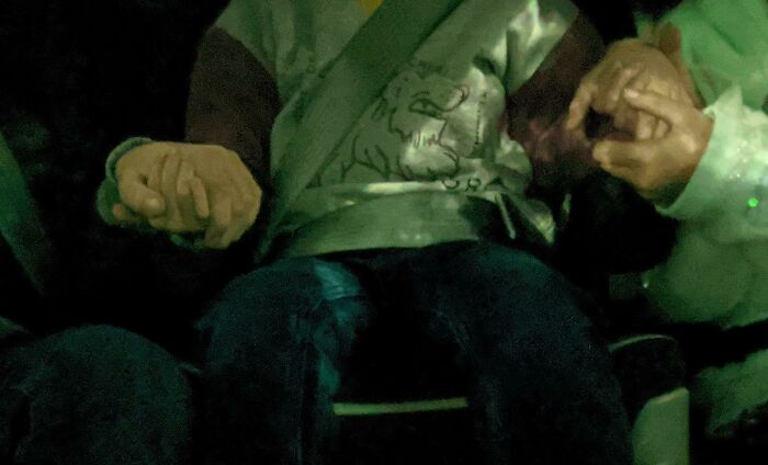 My Youngest Was Scared At The Car Wash.so My Older Two Held His Hands To Comfort Him. They Also Kept Telling Him Silly Stories About The Car Getting It's Butt All Clean