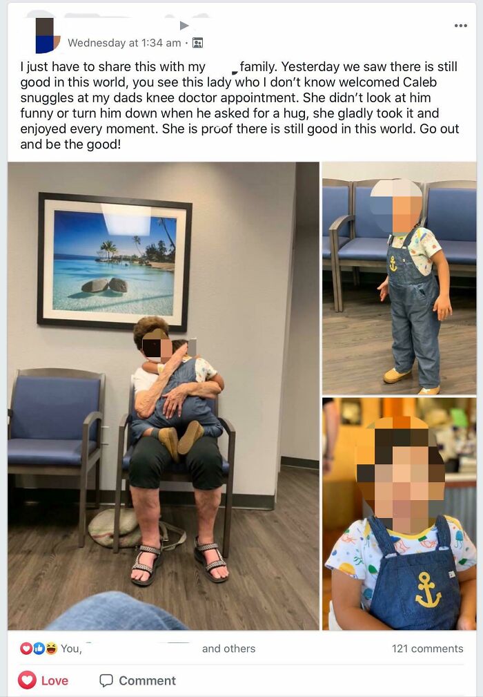 Toddler Asks For A Cuddle, Stranger Obliges