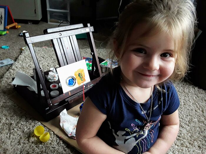 My 3yo Painted Some Flowers For Her Uncle