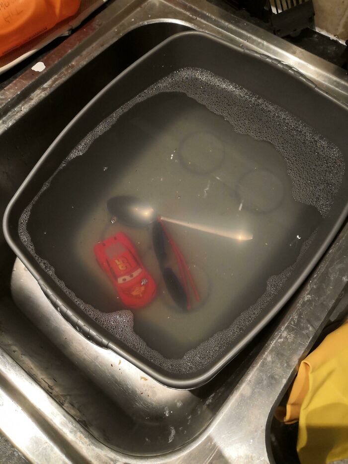 I'd Like To Think He Wanted A Car Wash... But It Doesn't Explain The Sunglasses