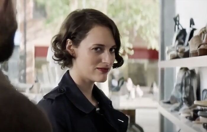 Fleabag in the shoes shop