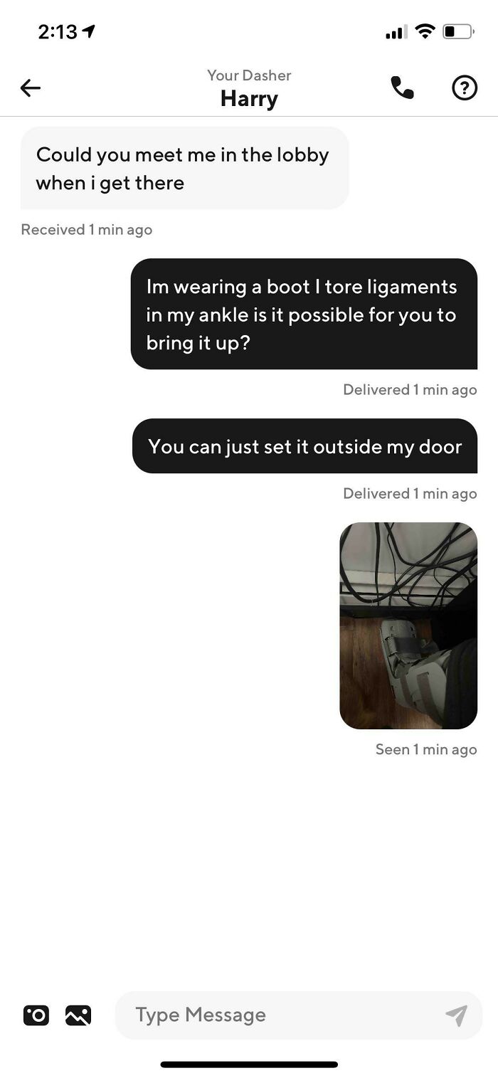 Tipped 7$ For 1.5 Miles….can’t Even Bring My Food Up