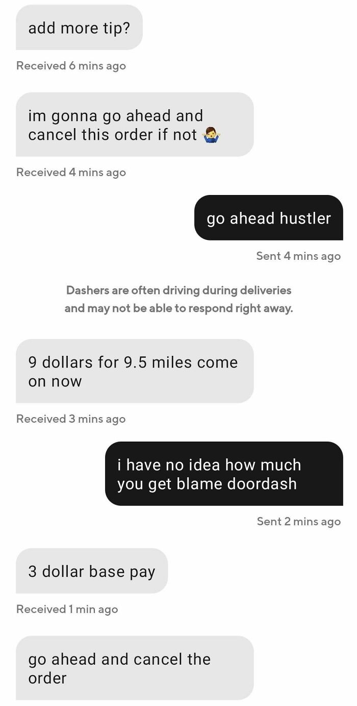 Maybe I Could Have Tipped Better But Couldn't He Have Just Not Accepted My Order?