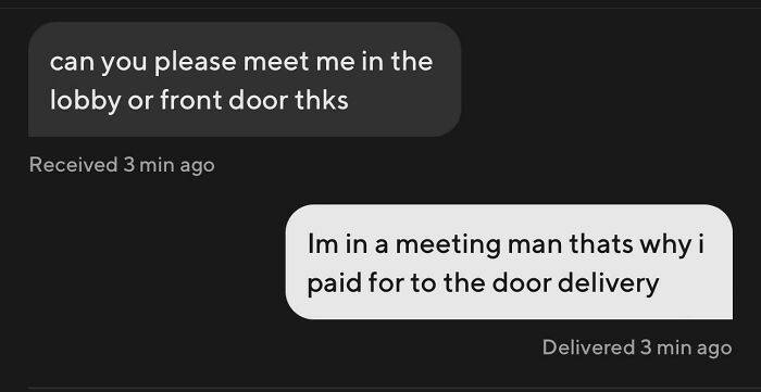 Dashers: We As Customers Hate This. Please Deliver To The Door (Especially When I Gave Detailed Instructions)…