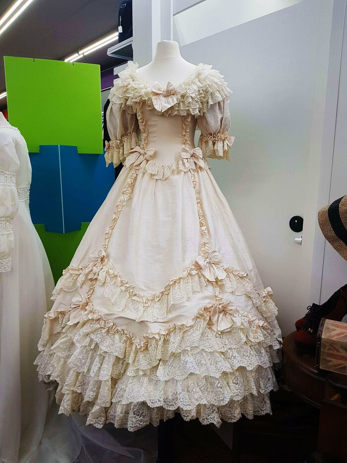 Thrifted 1980's Wedding Dress I Thought To Share Here :)