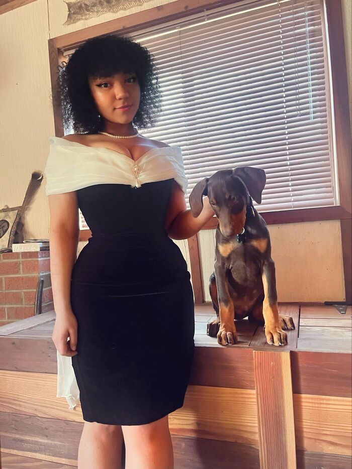 Did A Princess Diana Inspired Outfit To Take Pictures Of Me And My Puppy/Kitten