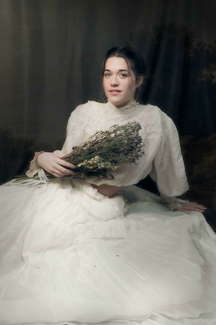 Took A Photo Of My Friend Faith In An Antique Victorian/Edwardian Dress