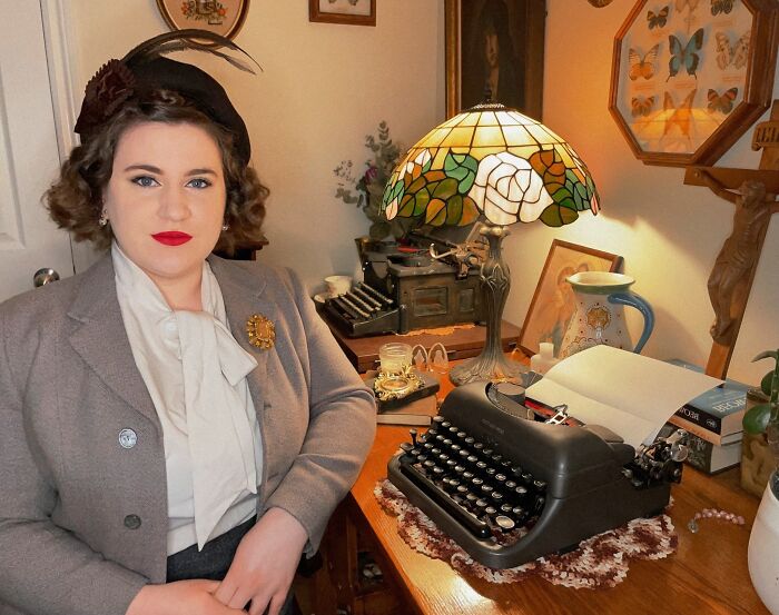 My 1940s Inspired Look To Match One Of My Typewriters. In This Case, A Remington Rand