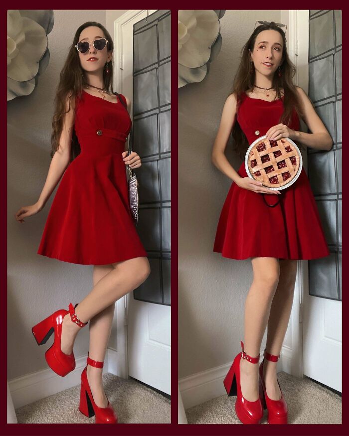 Velvet Vintage 50s Dress (And My Cherry Pie Purse) 🍒