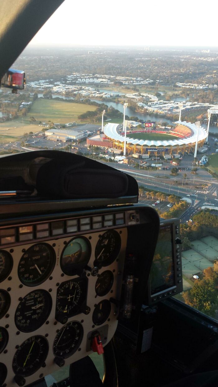 Our Helicopter Pilot Got Us To The Game Too Early, And We Had To Wait 15 Minutes In The Cold Before We Could Get Into Our Suite