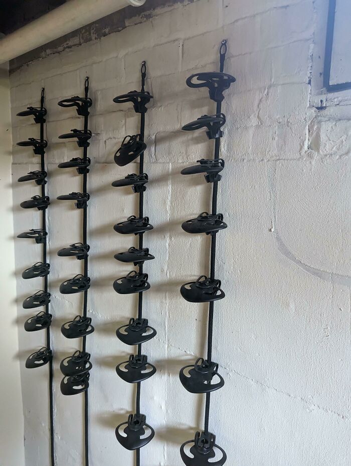 Renting A House And The Basement Has These Ropes With Some Sort Of Plastic Hooks/Clamps