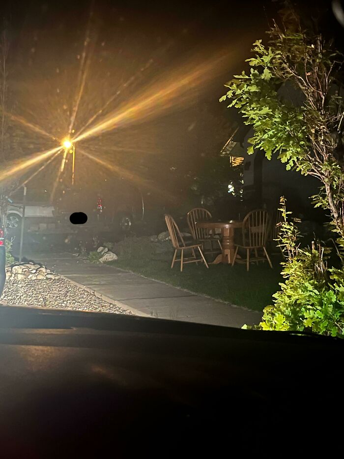 Someone Random Person Put A Dining Set In My Front Yard???