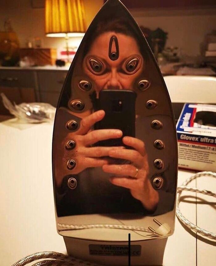 Reflection In A Steam Iron