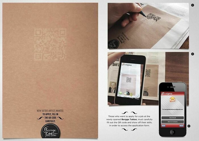 Fill In Carefully: An Ingenious Ad For A Tattoo Parlour