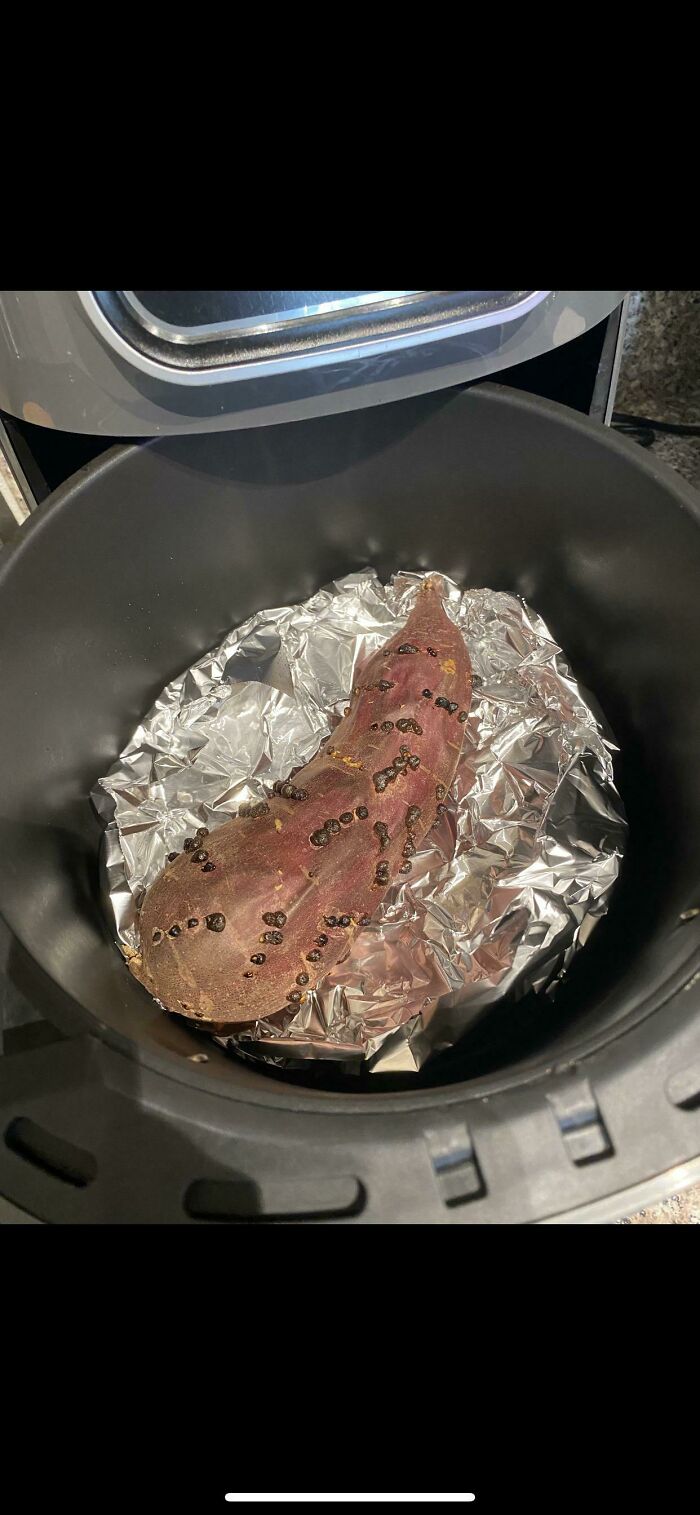 Tried To Bake A Sweet Potato