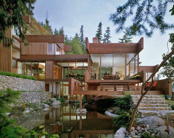Casa Graham, West Vancouver, Canadá, diseñada por Arthur Erickson en 1962, demolida en 2007