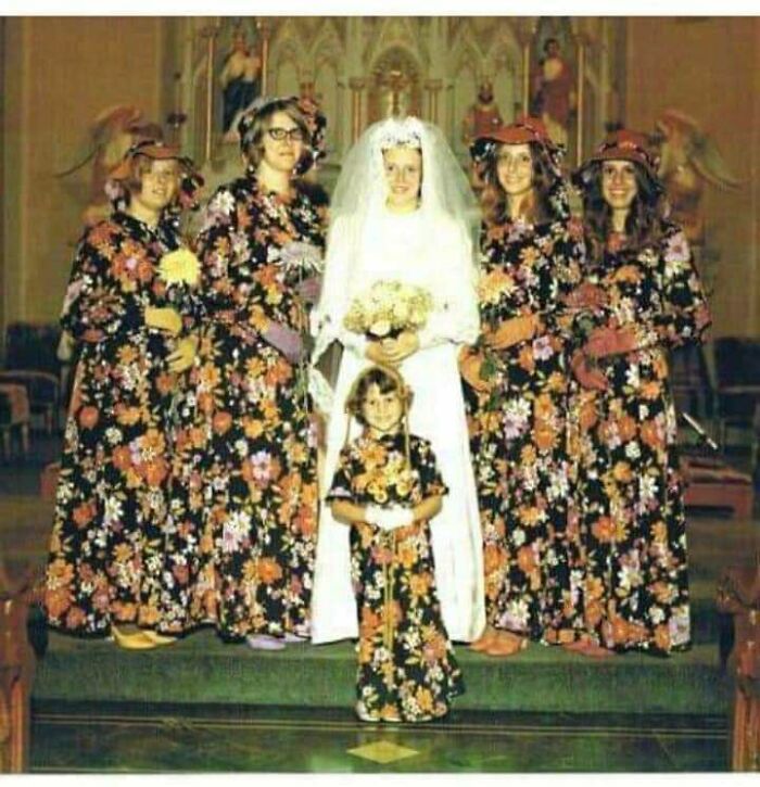 Was This A Common Way To Dress Your Bridesmaids Back In The Day?
