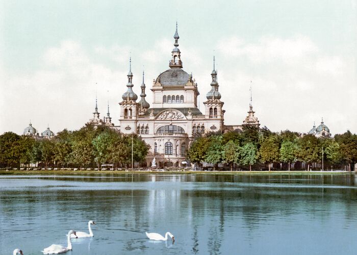 Park Hotel Bremen, Bremen, Alemania. Construido en 1890, se incendió en 1907